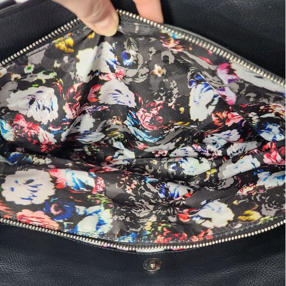 Nine West 'Just Zip It' Large Black Tote, Floral, Computer Business Shoulder Bag - Picture 8 of 11